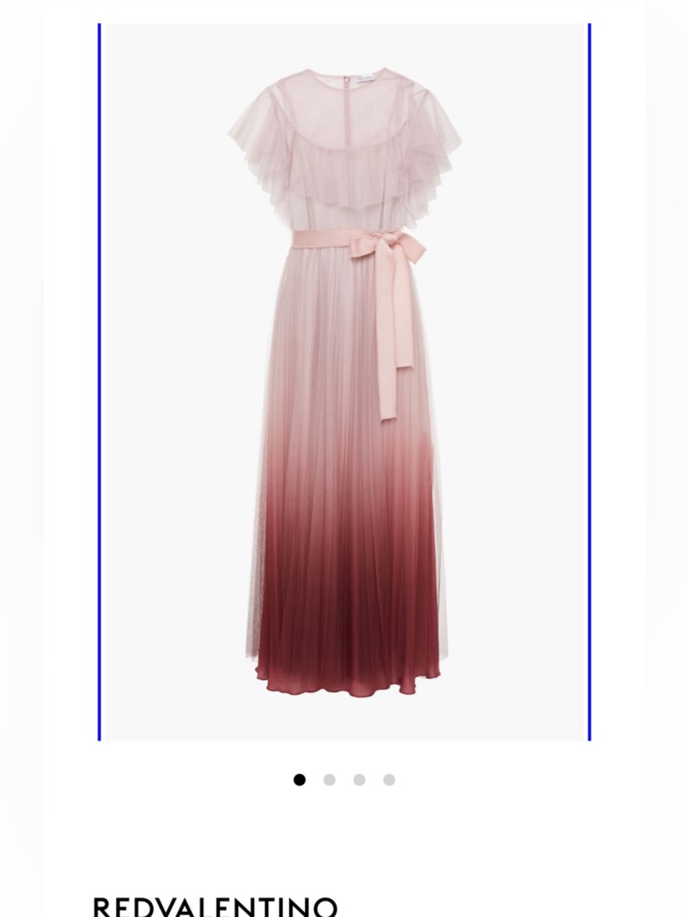 RED VALENTINO.  Pleated dégradé tulle midi dress